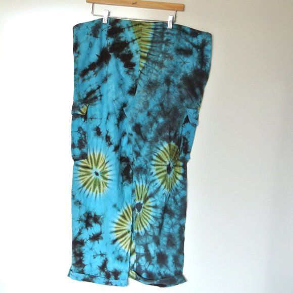 Gypsy Rose Rocket Man Tye Dye Cotton Cargo Pants - Picture 6 of 8